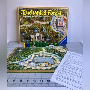 1982 Enchanted Forest Board Game Missing 1 Wooden Figures EUC